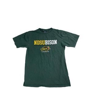 North Dakota State University Bison T-shirt Medium Green NDSU 100% Cotton NCAA